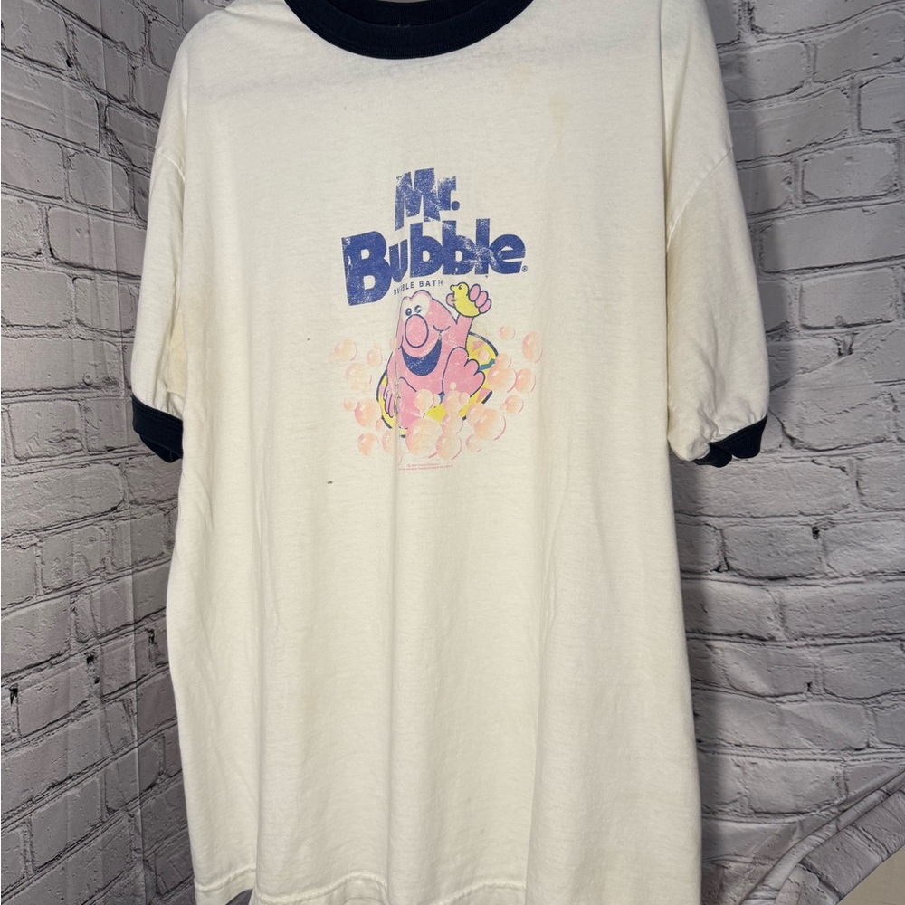 Mr. Bubble White Short Sleeve Tee